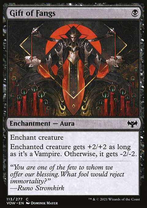 Gift of Fangs, Innistrad: Crimson Vow #113, Magic: The Gathering card