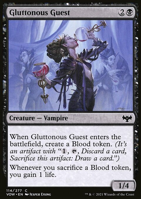 Gluttonous Guest, Innistrad: Crimson Vow #114, Magic: The Gathering card
