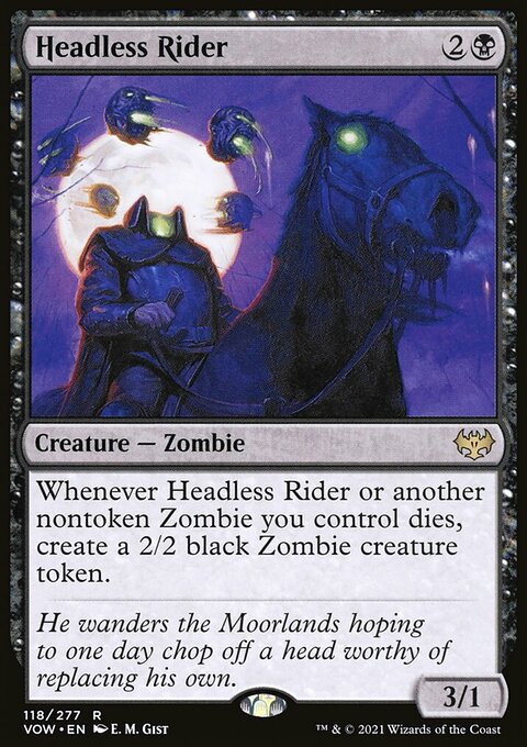 Headless Rider, Innistrad: Crimson Vow #118, Magic: The Gathering card