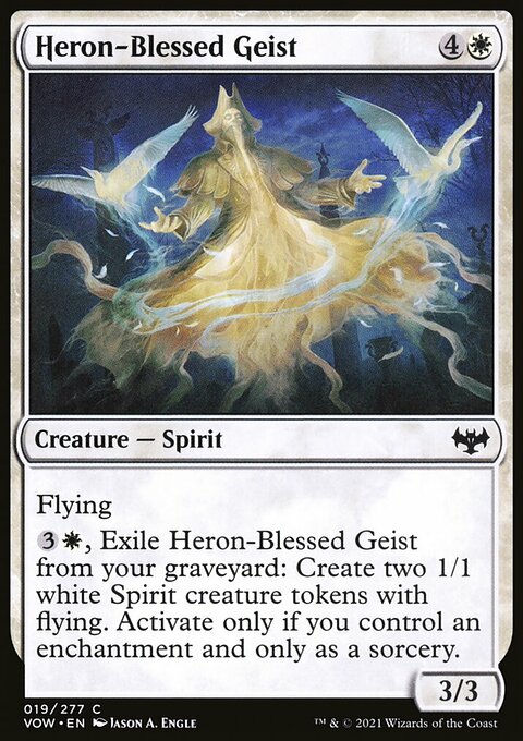 Heron-Blessed Geist, Innistrad: Crimson Vow #19, Magic: The Gathering card