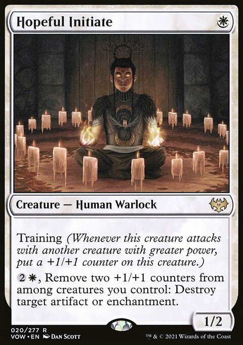 Hopeful Initiate, Innistrad: Crimson Vow #20, Magic: The Gathering card