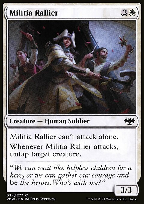Militia Rallier, Innistrad: Crimson Vow #24, Magic: The Gathering card