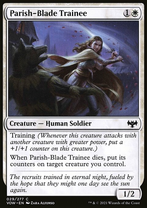 Parish-Blade Trainee, Innistrad: Crimson Vow #29, Magic: The Gathering card
