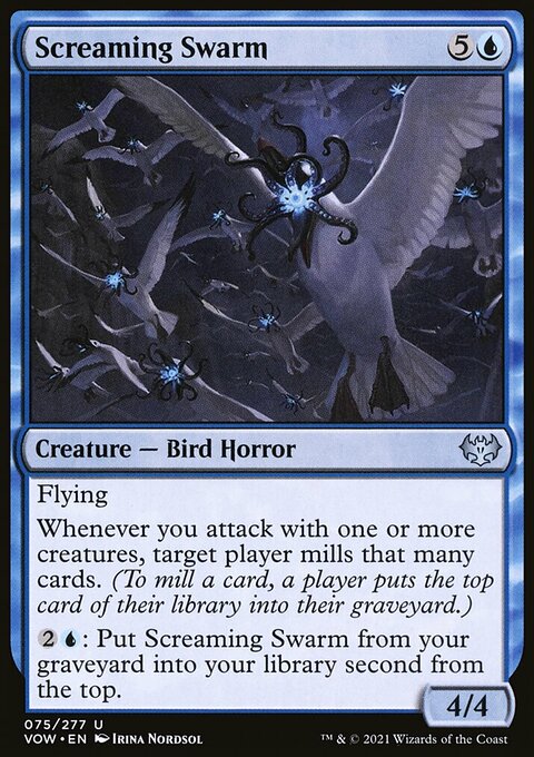 Screaming Swarm, Innistrad: Crimson Vow #75, Magic: The Gathering card