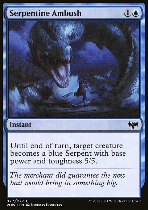 Serpentine Ambush, Innistrad: Crimson Vow #77, Magic: The Gathering card