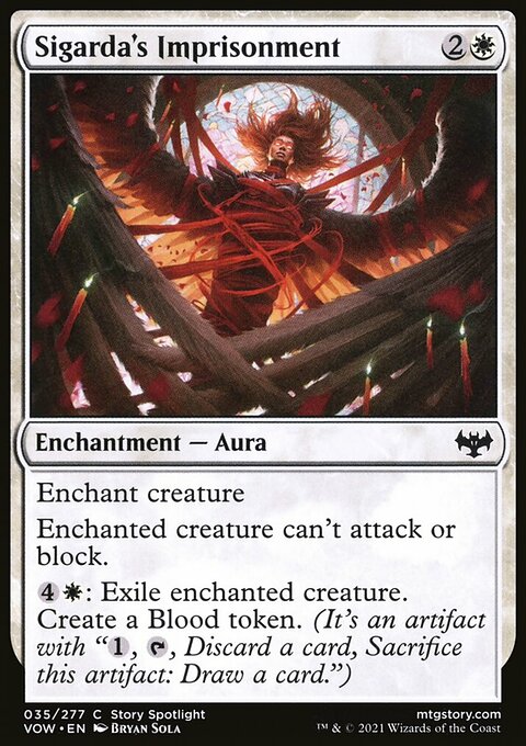 Sigarda's Imprisonment, Innistrad: Crimson Vow #35, Magic: The Gathering card
