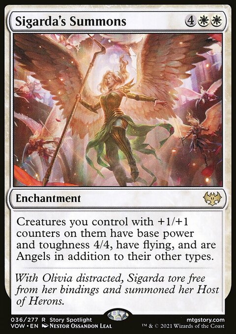 Sigarda's Summons, Innistrad: Crimson Vow #36, Magic: The Gathering card