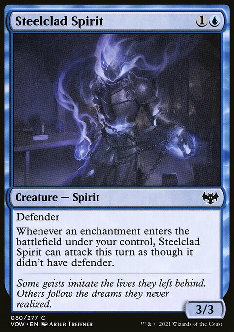 Steelclad Spirit, Innistrad: Crimson Vow #80, Magic: The Gathering card