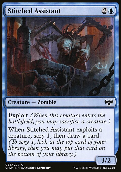 Stitched Assistant, Innistrad: Crimson Vow #81, Magic: The Gathering card