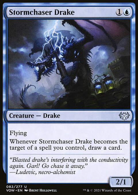 Stormchaser Drake, Innistrad: Crimson Vow #82, Magic: The Gathering card