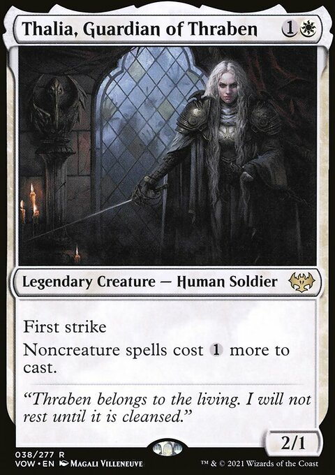 Thalia, Guardian of Thraben, Innistrad: Crimson Vow #38, Magic: The Gathering card
