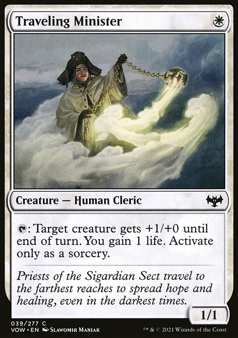 Traveling Minister, Innistrad: Crimson Vow #39, Magic: The Gathering card