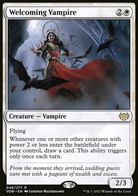 Welcoming Vampire, Innistrad: Crimson Vow #46, Magic: The Gathering card