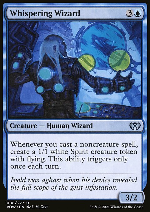 Whispering Wizard, Innistrad: Crimson Vow #88, Magic: The Gathering card