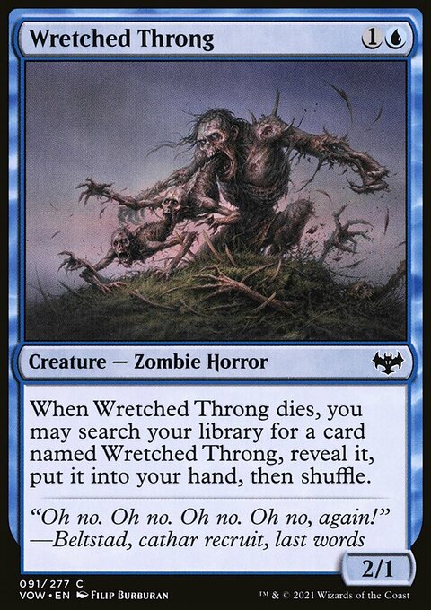Wretched Throng, Innistrad: Crimson Vow #91, Magic: The Gathering card