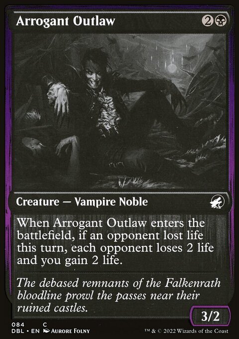 Arrogant Outlaw, Innistrad: Double Feature #84, Magic: The Gathering card
