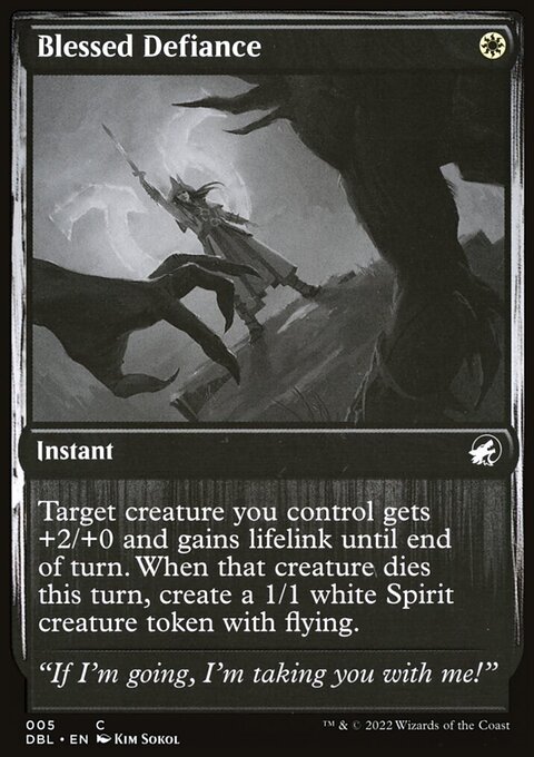 Blessed Defiance, Innistrad: Double Feature #5, Magic: The Gathering card