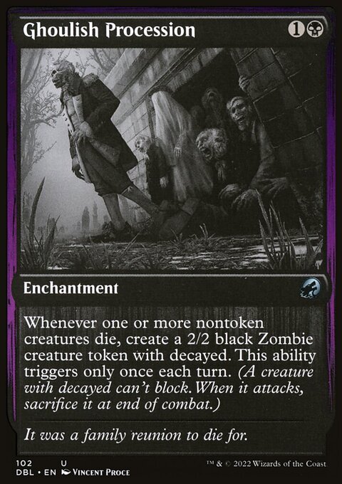 Ghoulish Procession, Innistrad: Double Feature #102, Magic: The Gathering card