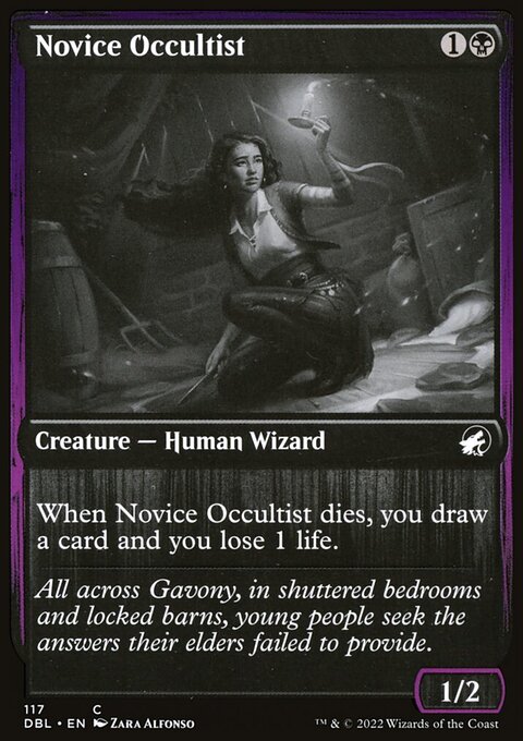 Novice Occultist, Innistrad: Double Feature #117, Magic: The Gathering card
