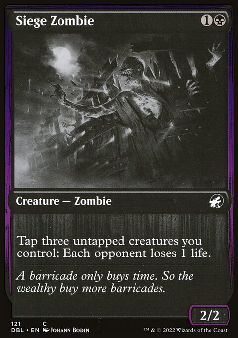 Siege Zombie, Innistrad: Double Feature #121, Magic: The Gathering card
