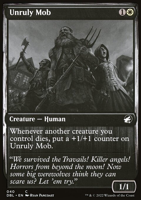 Unruly Mob, Innistrad: Double Feature #40, Magic: The Gathering card
