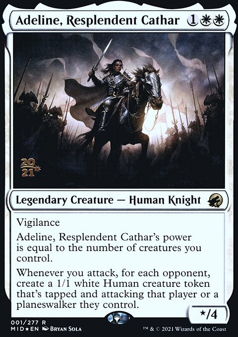 Adeline, Resplendent Cathar, Innistrad: Midnight Hunt Promos #1s, Magic: The Gathering card