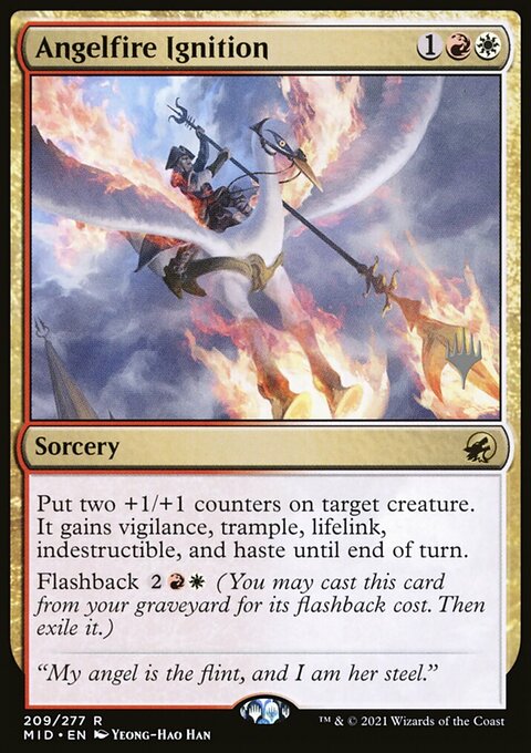 Angelfire Ignition, Innistrad: Midnight Hunt Promos #209p, Magic: The Gathering card