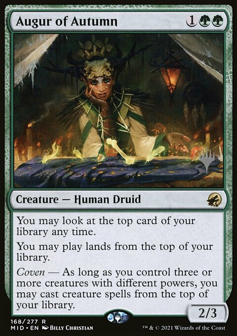 Augur of Autumn, Innistrad: Midnight Hunt Promos #168p, Magic: The Gathering card