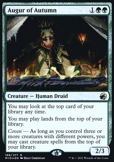 Augur of Autumn, Innistrad: Midnight Hunt Promos #168s, Magic: The Gathering card