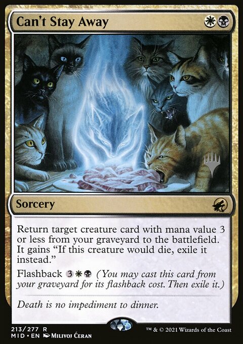 Can't Stay Away, Innistrad: Midnight Hunt Promos #213p, Magic: The Gathering card