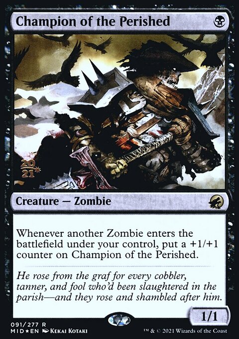 Champion of the Perished, Innistrad: Midnight Hunt Promos #91s, Magic: The Gathering card