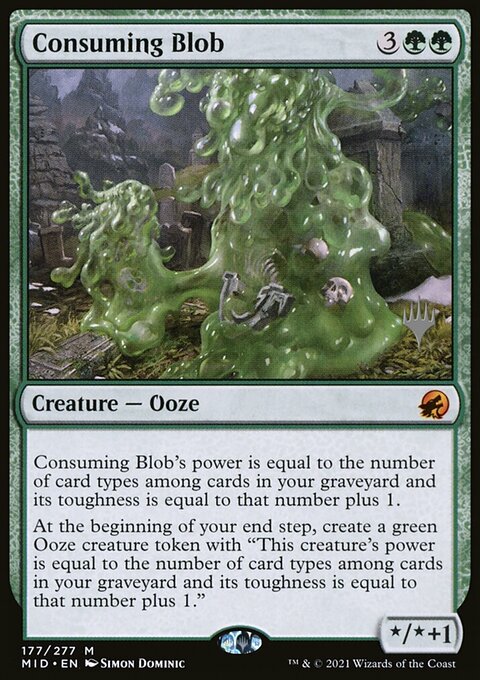Consuming Blob, Innistrad: Midnight Hunt Promos #177p, Magic: The Gathering card
