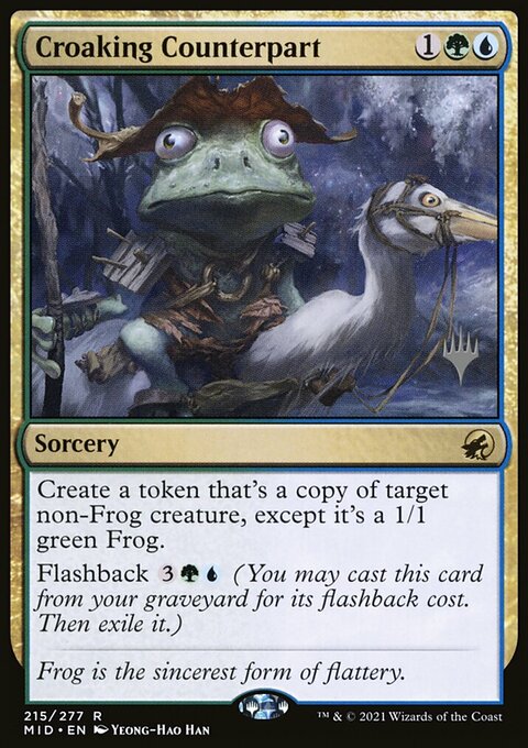 Croaking Counterpart, Innistrad: Midnight Hunt Promos #215p, Magic: The Gathering card