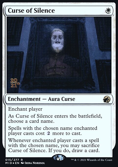 Curse of Silence, Innistrad: Midnight Hunt Promos #15s, Magic: The Gathering card
