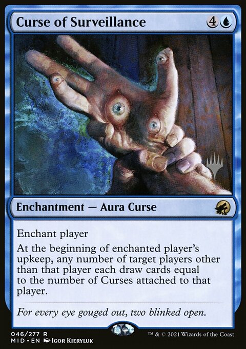 Curse of Surveillance, Innistrad: Midnight Hunt Promos #46p, Magic: The Gathering card
