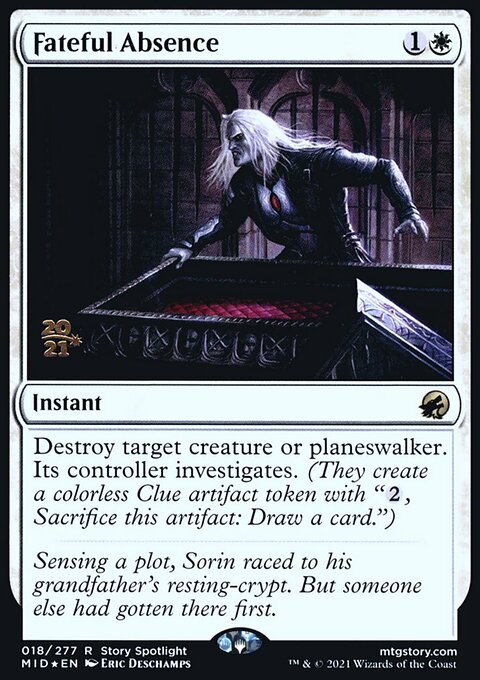 Fateful Absence, Innistrad: Midnight Hunt Promos #18s, Magic: The Gathering card