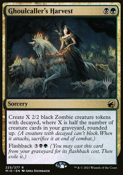 Ghoulcaller's Harvest, Innistrad: Midnight Hunt Promos #225p, Magic: The Gathering card