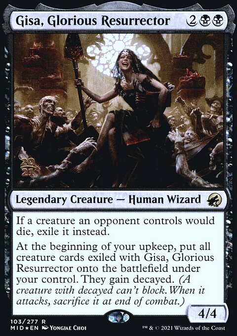 Gisa, Glorious Resurrector, Innistrad: Midnight Hunt Promos #103s, Magic: The Gathering card