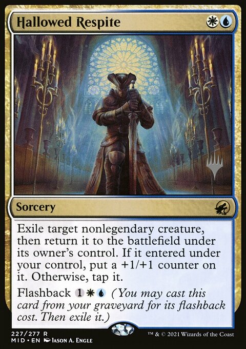 Hallowed Respite, Innistrad: Midnight Hunt Promos #227p, Magic: The Gathering card