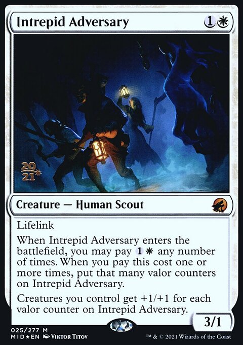 Intrepid Adversary, Innistrad: Midnight Hunt Promos #25s, Magic: The Gathering card