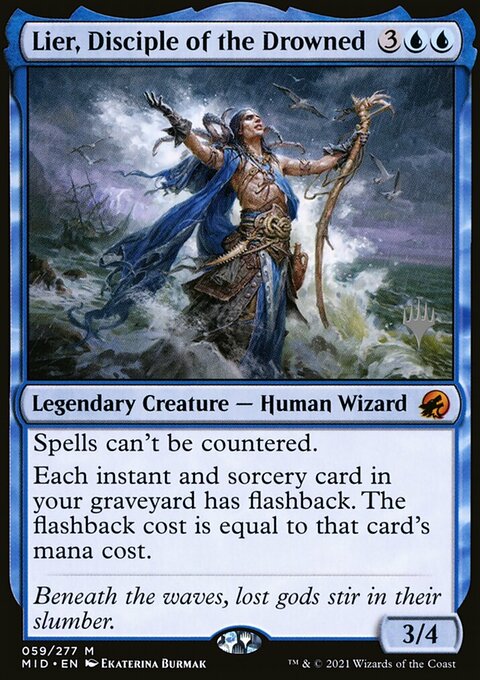 Lier, Disciple of the Drowned, Innistrad: Midnight Hunt Promos #59p, Magic: The Gathering card