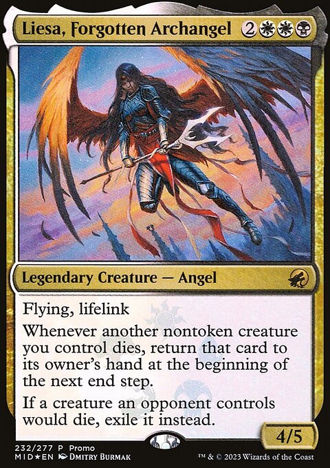 Liesa, Forgotten Archangel, Innistrad: Midnight Hunt Promos #232★, Magic: The Gathering card