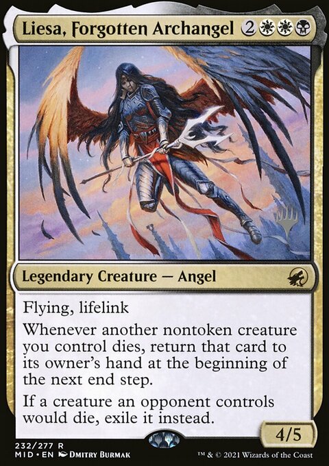 Liesa, Forgotten Archangel, Innistrad: Midnight Hunt Promos #232p, Magic: The Gathering card