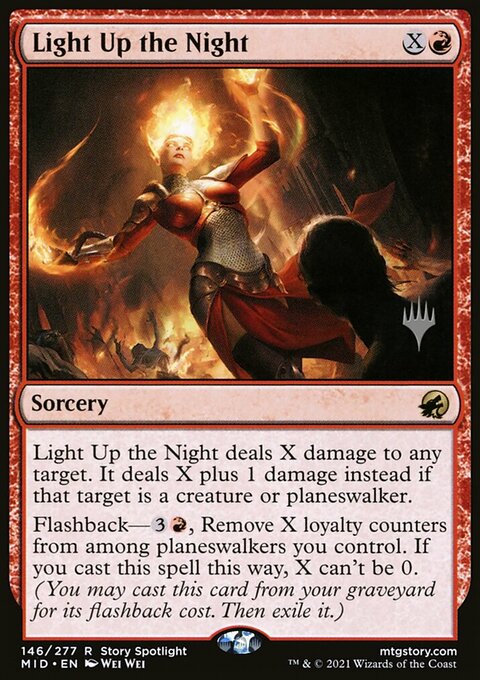 Light Up the Night, Innistrad: Midnight Hunt Promos #146p, Magic: The Gathering card