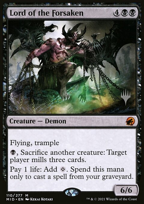 Lord of the Forsaken, Innistrad: Midnight Hunt Promos #110p, Magic: The Gathering card