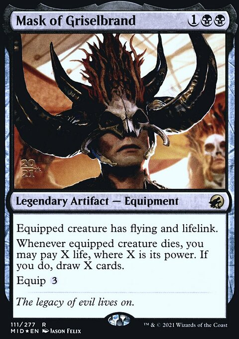 Mask of Griselbrand, Innistrad: Midnight Hunt Promos #111s, Magic: The Gathering card