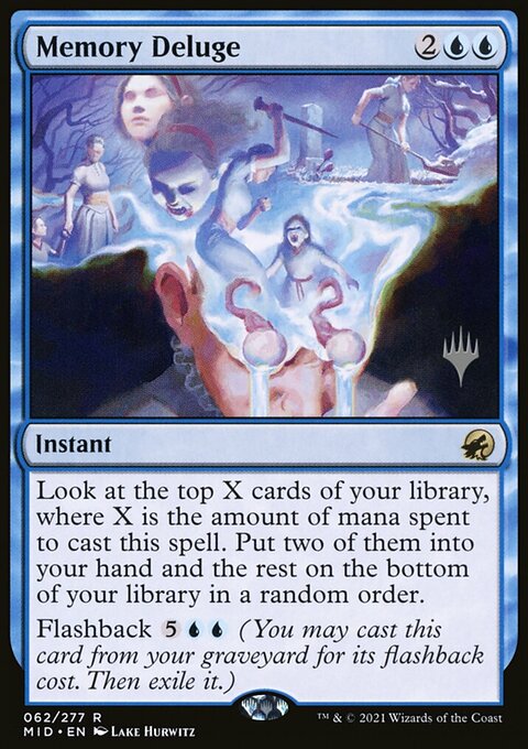 Memory Deluge, Innistrad: Midnight Hunt Promos #62p, Magic: The Gathering card