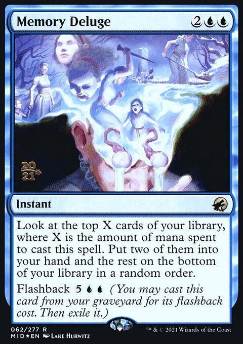 Memory Deluge, Innistrad: Midnight Hunt Promos #62s, Magic: The Gathering card