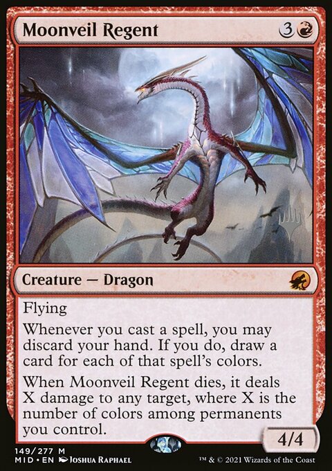 Moonveil Regent, Innistrad: Midnight Hunt Promos #149p, Magic: The Gathering card
