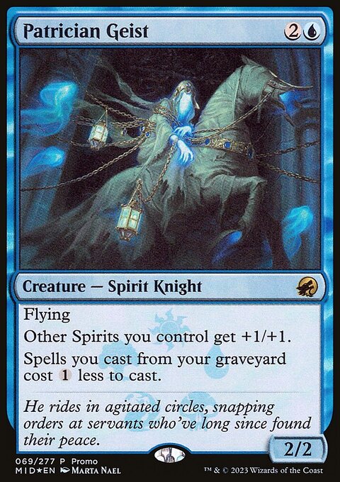 Patrician Geist, Innistrad: Midnight Hunt Promos #69★, Magic: The Gathering card
